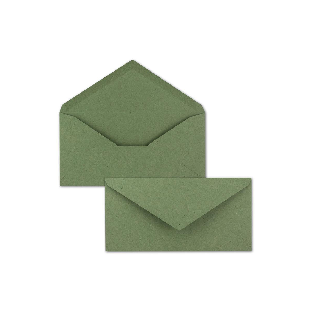 25x Kraftpapier-Umschläge DIN Lang - Grün -...