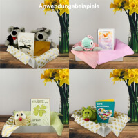 3x DIN A4 - Hochwertige Geschenk- und Aufbewahrungsbox - 30,2 x 21,3 x 2,1 cm - Hellgrün - stabiler 650 g/m² Karton