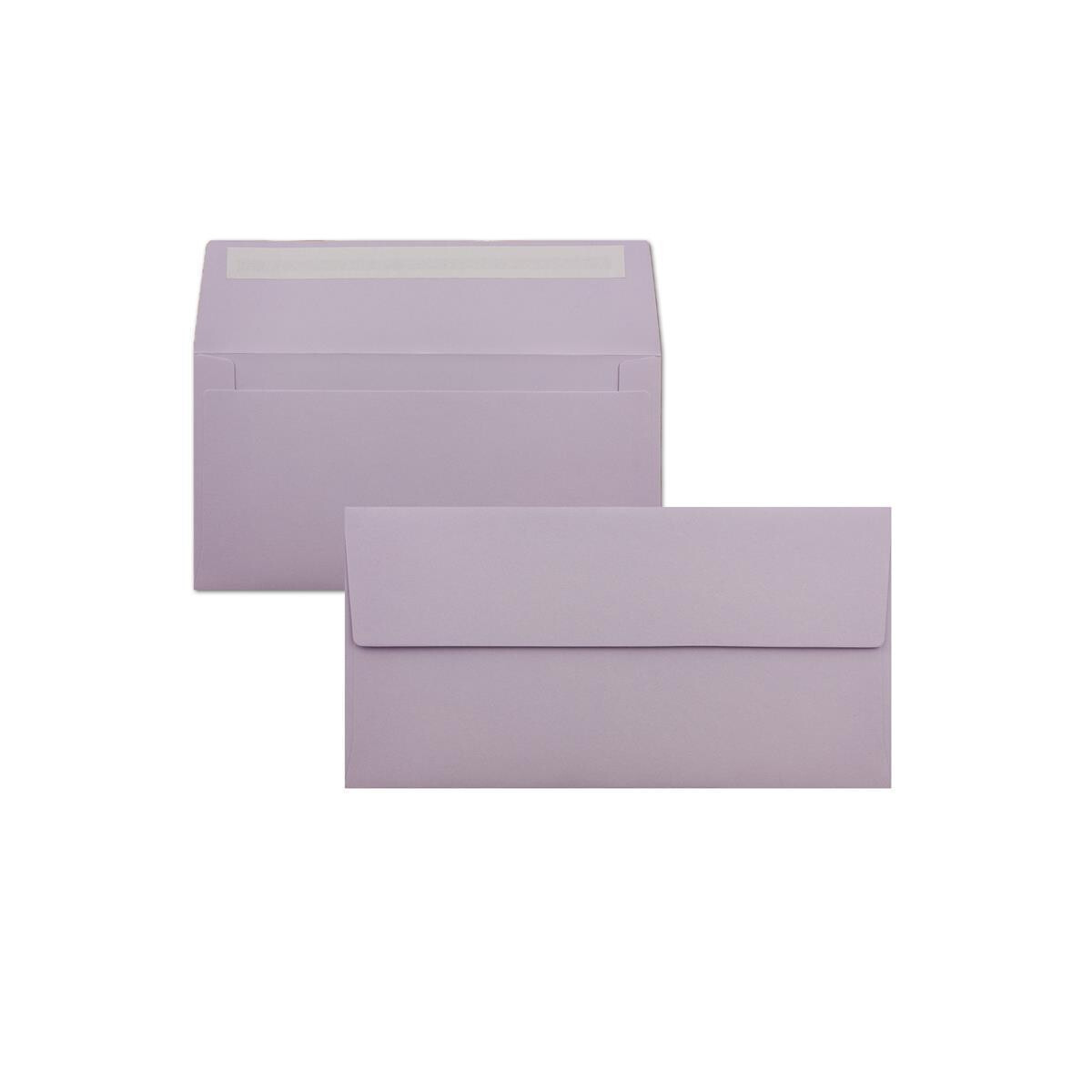 25 Brief-Umschläge DIN Lang - Lila  box