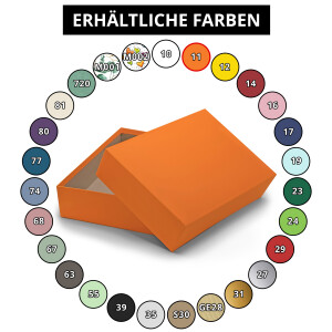 Hochwertige Aufbewahrungs- und Geschenkboxen - 1 Stück - DIN A4 - Orange bezogen - 302 x 213 x 70 mm