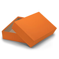 Hochwertige Aufbewahrungs- und Geschenkboxen - 1 Stück - DIN A4 - Orange bezogen - 302 x 213 x 70 mm