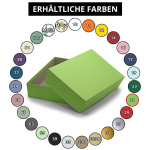 Hochwertige Aufbewahrungs- und Geschenkboxen - 1 Stück - DIN A4 - Hellgrün (Grün) bezogen - 302 x 213 x 70 mm