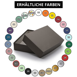 Hochwertige Aufbewahrungs- und Geschenkboxen - 2 Stück - DIN A4 - Anthrazit (Grau) bezogen - 302 x 213 x 70 mm