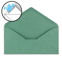 50x Kraftpapier-Umschläge DIN Lang - Eukalyptus-Grün - Nassklebung 11 x 22 cm - Brief-Umschläge aus Recycling-Papier - Vintage Kuverts von NEUSER PAPIER