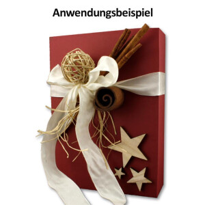 Hochwertige Aufbewahrungs- und Geschenkboxen - 1 Stück - DIN A4 - Dunkelrot (Rot) bezogen - 302 x 213 x 70 mm