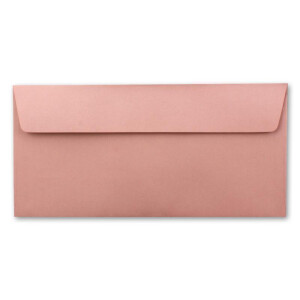 100 Brief-Umschläge DIN Lang - Altrosa (Rosa) - 110 g/m² - 11 x 22 cm - sehr formstabil - Haftklebung - Qualitätsmarke: FarbenFroh by GUSTAV NEUSER