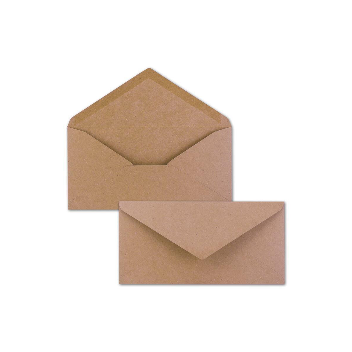 50x Kraftpapier-Umschläge DIN Lang  box