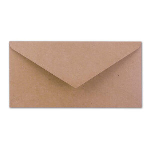 50x Kraftpapier-Umschläge DIN Lang - Rosa - Nassklebung 11 x 22 cm - Brief-Umschläge aus Recycling-Papier - Vintage Kuverts von NEUSER PAPIER