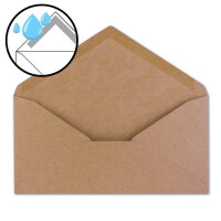 50x Kraftpapier-Umschläge DIN Lang - Rosa - Nassklebung 11 x 22 cm - Brief-Umschläge aus Recycling-Papier - Vintage Kuverts von NEUSER PAPIER