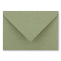 75x Vintage Briefumschläge in dunkelgrün (grün) DIN B6 125 x 178 mm Kraftpapier 120 g/m² Recycling Nassklebung Spitzklappe - UmWelt by GUSTAV NEUSER