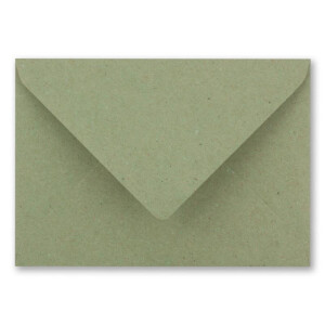 500x Vintage Briefumschläge in dunkelgrün (grün) DIN B6 125 x 178 mm Kraftpapier 120 g/m² Recycling Nassklebung Spitzklappe - UmWelt by GUSTAV NEUSER