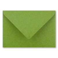 100x Vintage Briefumschläge in hellgrün (grün) DIN B6 125 x 178 mm Kraftpapier 120 g/m² Recycling Nassklebung Spitzklappe - UmWelt by GUSTAV NEUSER