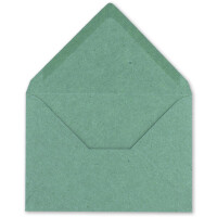 100x Vintage Briefumschläge in Eukalyptus (grün) DIN B6 125 x 178 mm Kraftpapier 120 g/m² Recycling Nassklebung Spitzklappe - UmWelt by GUSTAV NEUSER
