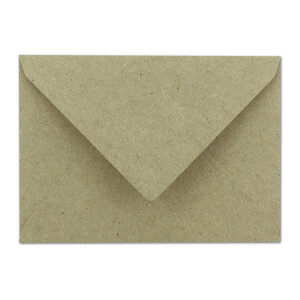 100x Vintage Briefumschläge in grau DIN B6 125 x 178 mm Kraftpapier 120 g/m² Recycling Nassklebung Spitzklappe - UmWelt by GUSTAV NEUSER