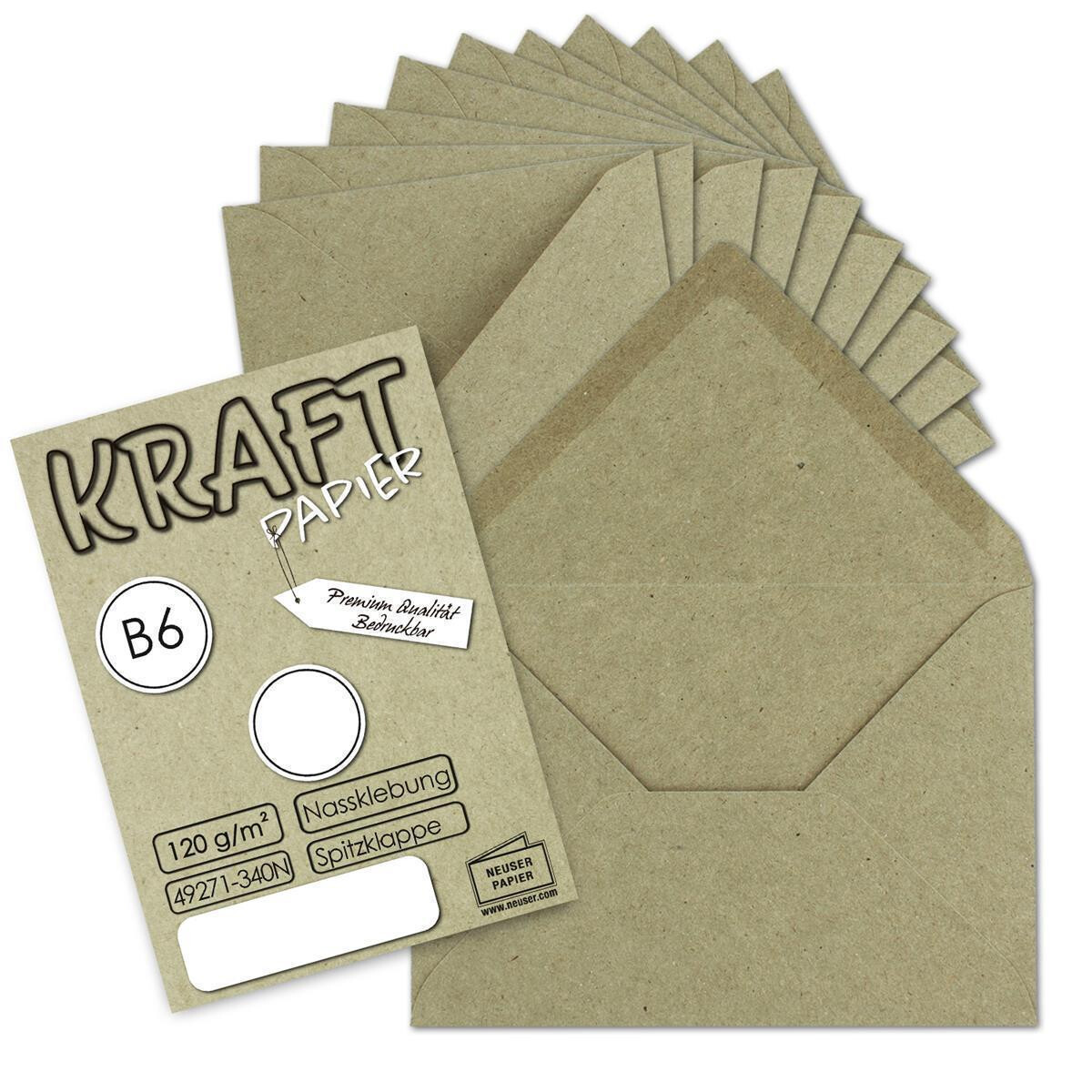 75x Vintage Briefumschläge in grau  box