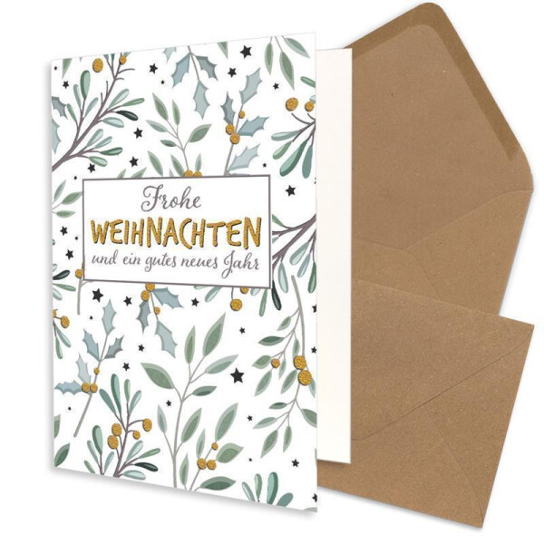 Weihnachtskarte - Sandbraun