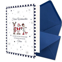 Weihnachtskarte - Dunkelblau