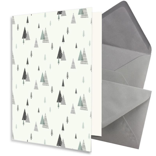 Weihnachtskarte - Dunkelgrau