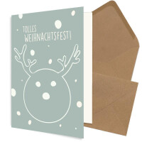 Weihnachtskarte - Kraftpapier Sandbraun