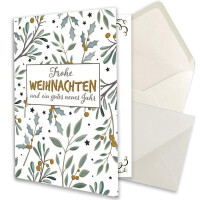 Weihnachtskarte - Naturweiß