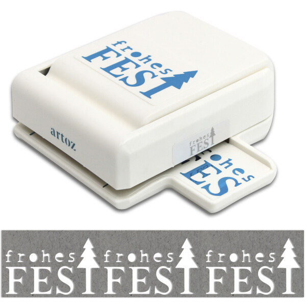 Bordürenstanzer - Schriftzug "frohes FEST"